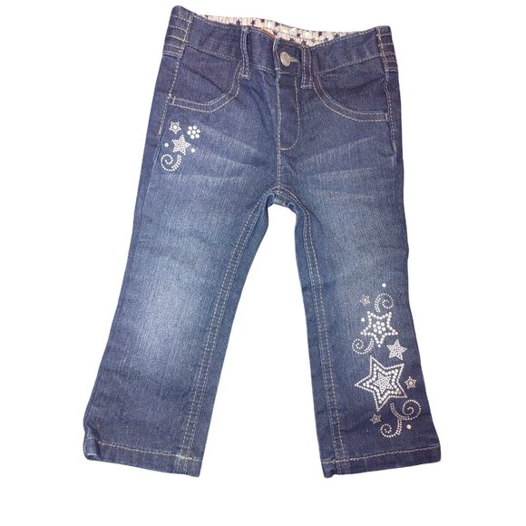GIRLS HEALTHTEX EMBELLISHED JEANS SIZE 18 MOS - Picture 1 of 4